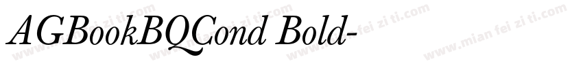AGBookBQCond Bold字体转换